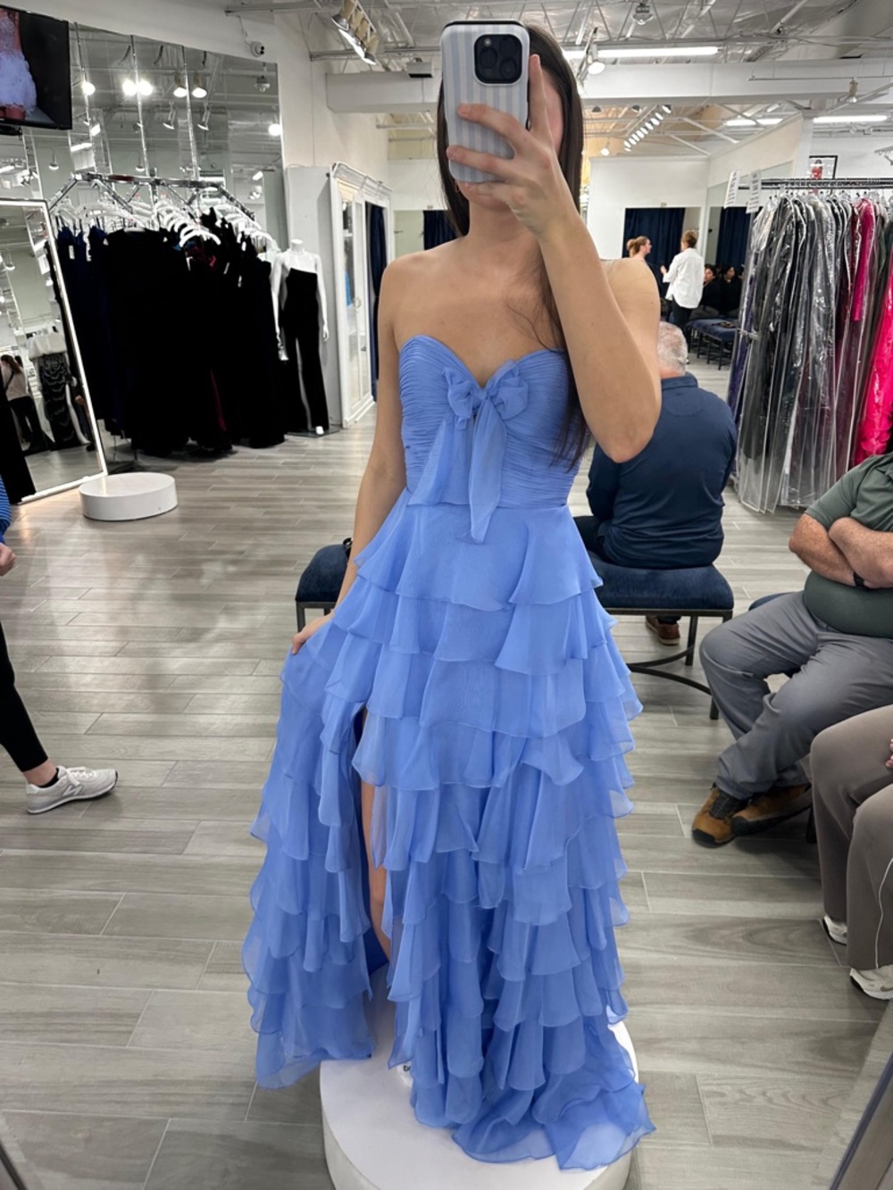 Sheri Hill Ruffel dress size 00 added corset